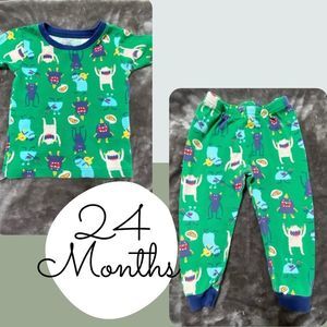 Carters 12 month monster Pajama Set